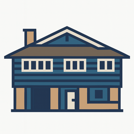 Big Blue House on Lake Huron